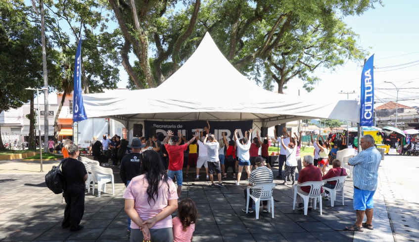 Secretaria de Cultura promove mais uma programação cultural do Mogi Abraça o Centro neste sábado (22/08), na Praça Oswaldo Cruz (Divulgação/PMMC)