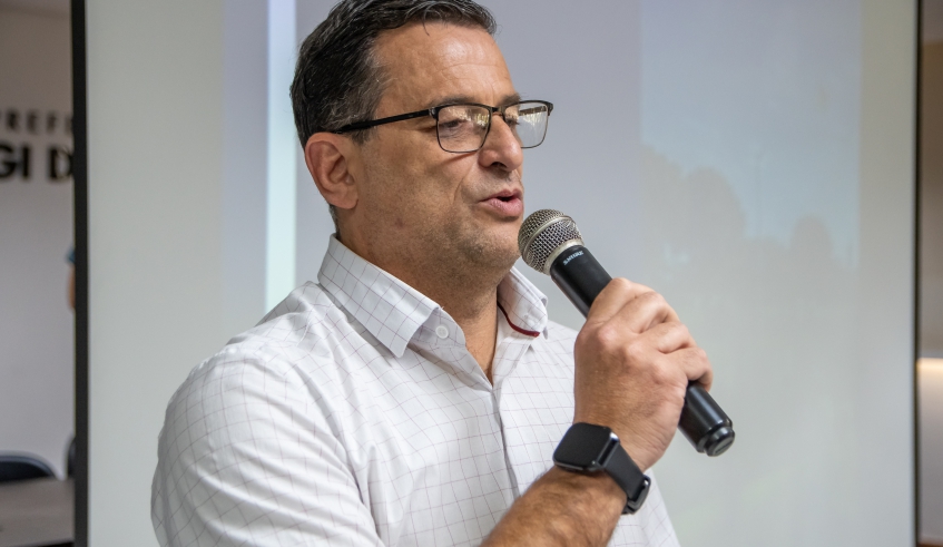 Secretário municipal de Esportes, Lazer e Qualidade de Vida, Fred Abib, reforçou a importância das obras para a modernização do Centro Esportivo de Braz Cubas (Divulgação/PMMC)