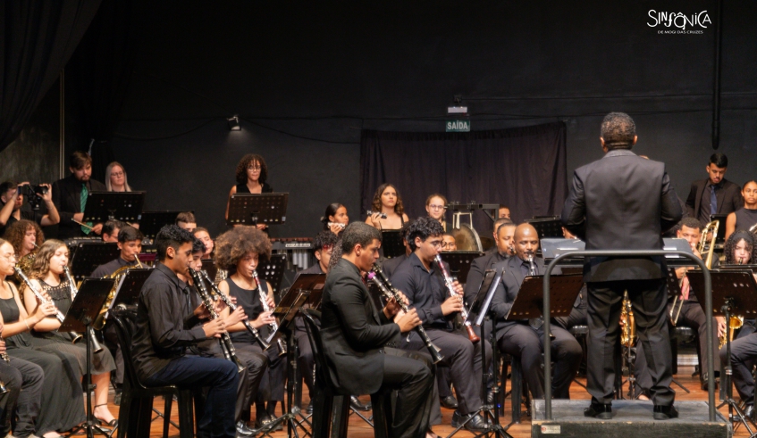 Cine Concerto com a Banda Sinfônica Infantojuvenil apresentará clássicos que celebram o universo do cinema no Theatro Vasques (Divulgação/Sinfônica Mogi)