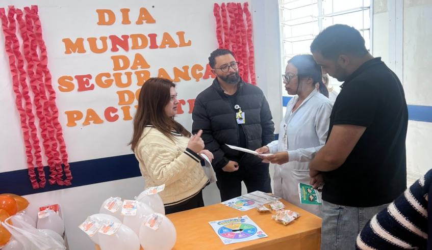 Ação na UPA Oropó reforçou a importância da segurança do paciente (Divulgação/PMMC)