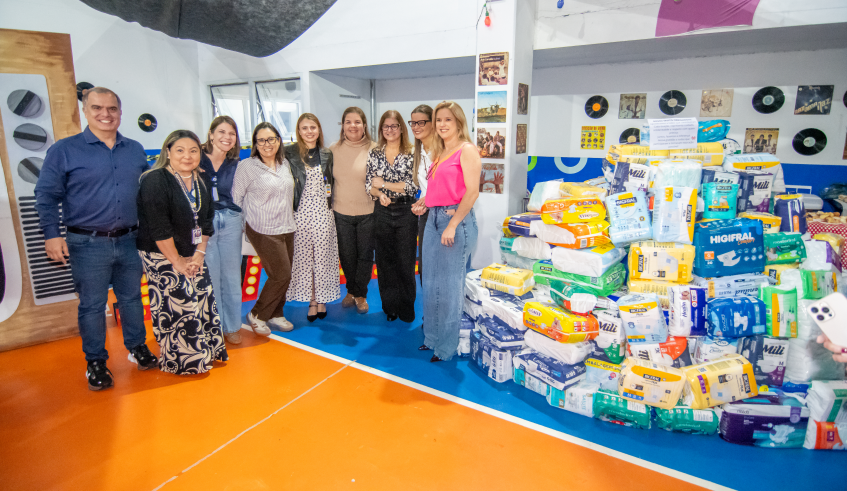 Mais de 3 mil fraldas geriátricas foram arrecadadas durante o evento; todas serão doadas para o Fundo Social de Solidariedade (Divulgação/PMMC)