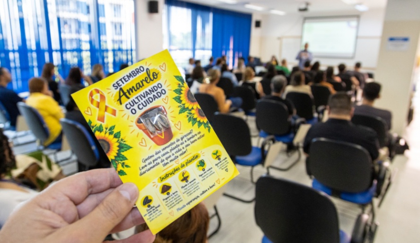 Ação destaca importância da conscientização e cuidado com a saúde mental no ambiente de trabalho e na vida cotidiana (Divulgação - PMMC)